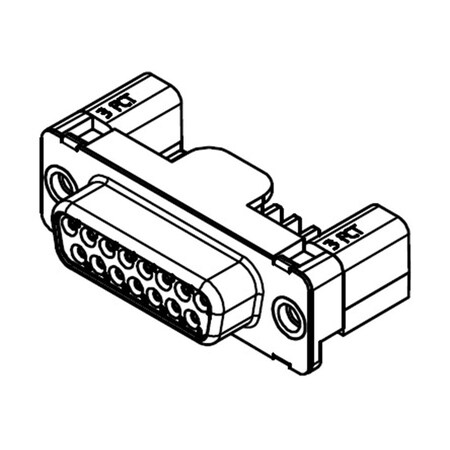 Molex Fct Smt Dsub Ra Pc Rcpt 15 Pn W/Clinch 1731090341
